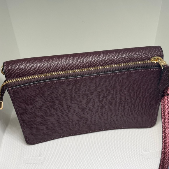 Coach Plum Leather Wristlet - Picture 3 of 5